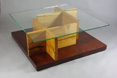 Live Edge Slab, Glass And Acrylic Living Room 7 small