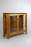 Cherry And Glass Display Cabinet And Mirror 2 small