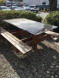 Upcycle Bullet Proof Glass Table And Bench 1 small