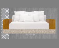 Plush 5 Star Sofa.  Maximum Comfort W/ Wide Reclaimed Wood Arms 1 small
