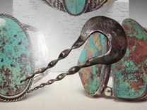 Native American Inspired Oval Hair Comb With Navajo Or Zuni Inspired Stamping 5 small