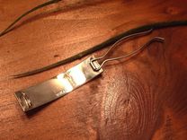 Square Sterling Silver Modernist Hair Clip Comb 4 small
