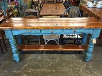 Antique Heart Pine Kitchen Island 2 small