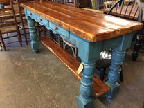 Antique Heart Pine Kitchen Island 3 small