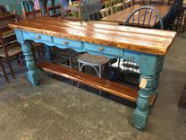 Antique Heart Pine Kitchen Island 4 small