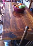 8 Foot Antique Heart Pine Farmhouse Table 4 small