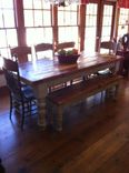 8 Foot Antique Heart Pine Farmhouse Table 2 small