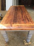 8 Foot Antique Heart Pine Farmhouse Table 1 small