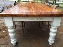 8 Foot Antique Oak Farmhouse Table 1 small
