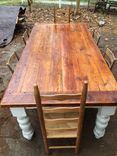 8 Foot Antique Oak Farmhouse Table 3 small
