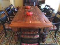 8 Foot Antique Heart Pine Farmhouse Table 1 small