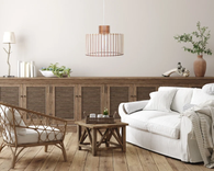 Modern Scandinavian Style Ceiling Mount Wood Pendant Lighting Lamp Shade 2 small
