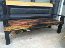 Black And Orange Ford Tailgate Bench 1 small