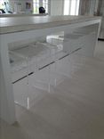 Acrylic Stool - Folded "Waterfall Edge" 3/4" Thick Clear Acrylic - Custom Sizing Available 4 small
