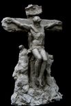 Crucifixion Sculpture.  8 Inch Tall Crucifix. 2 small
