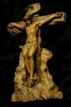 Crucifixion Sculpture.  8 Inch Tall Crucifix. 7 small