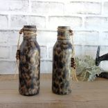 Leopard Print Decor Vase Set African Decor Safari Decor Cheetah Jaguar Print 3 small