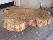 Rustic Glam Modern Spalted Maple Live Edge Coffee Table Sculptural Base 1 small