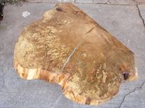 Rustic Glam Modern Spalted Maple Live Edge Coffee Table Sculptural Base 3 small