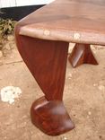 Sculptural Mid Century Modern Walnut Live Edge Coffee Table Organic Chic Rustic Fantasy Furniture 4 small