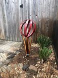 Wine Barrel Sphere And Stand Yard Sculpture-Medium 2 small