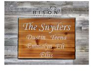 Routed Natural Cedar Signs Made To Order. 2 small