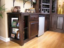 Walnut And Iron Clavos Wine Bar Glass Storage Case And Display 2 small