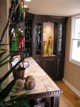 Walnut And Iron Clavos Wine Bar Glass Storage Case And Display 4 small
