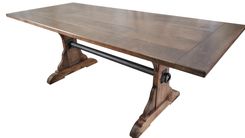 Rustic Distressed Farm Trestle Table 2 small