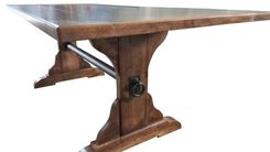 Rustic Distressed Farm Trestle Table 1 small