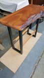 Live Edge Cherry With Walnut Bow Tie And Iron Legs 3 small