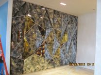 Commercial Abstract Mirror Glass Pyramid Wall Art 2 small
