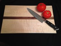 Cutting Board Curly Maple And Walnut Cutting Board 1 small