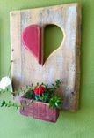 Handcrafted Open Heart Flower Pot 3 small