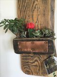 Handcrafted Wood And Copper Hanging Planter 4 small