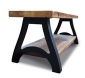 Rustic And Exotic Wood Dining Benches 2 small