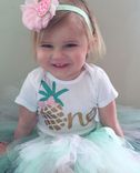 Pineapple First Birthday Outfit | Luau 1st Birthday Outfit 2 small
