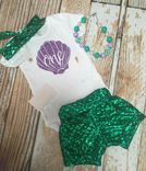 Little Mermaid First Birthday Outfit For Baby Girls 1 small