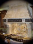 Custom Antique Style Cast Stone Range Hood 2 small
