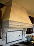Custom Antique Style Cast Stone Range Hood 3 small