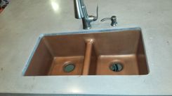 Sink  Custom  Concrete Gfrc Concrete Copper Sink 36'' 1 small