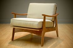Mid Century Modern Upholstered Lounge Chair 2 small