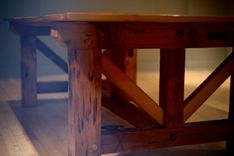 Rustic Farm Or Industrial Loft Dining/Conference Table 4 small