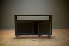 Urban Industrial Steel And Reclaimed Wood Cabinet On Wheels 2 small