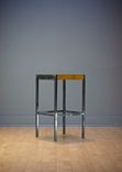 Urban Industrial Vintage - Steel And Reclaimed Wood Backless Bar Stool/Counter Stool 1 small