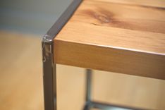 Urban Industrial Vintage - Steel And Reclaimed Wood Backless Bar Stool/Counter Stool 4 small