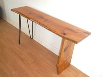 Live Edge Mid Century Modern Console Table With Hairpin Steel Legs 1 small