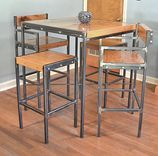 Urban Industrial Bistro/Pub Dining Table With 4 Stools 4 small