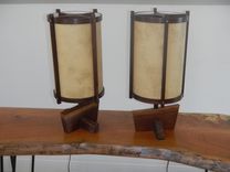 Modern Style Nakashima Inspired Wood Lamps 6 small