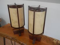 Modern Style Nakashima Inspired Wood Lamps 3 small